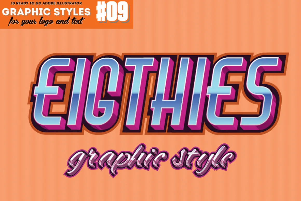 10 80s New Wave Style Text Effect