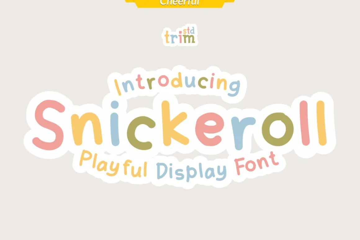 Snickeroll - Playful Sticker Font