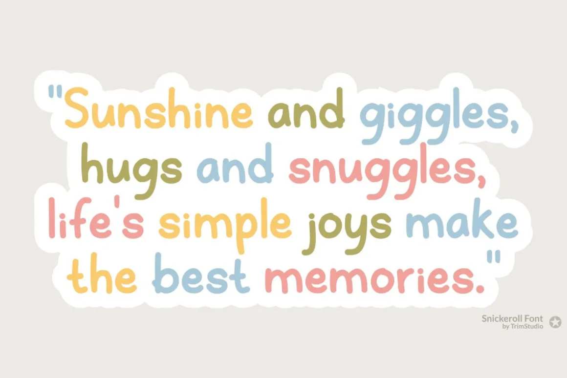 Snickeroll - Playful Sticker Font