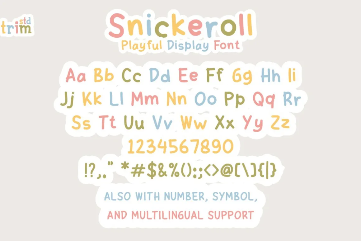 Snickeroll - Playful Sticker Font