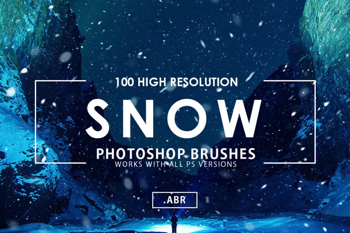 100 Snow Photoshop Brushes