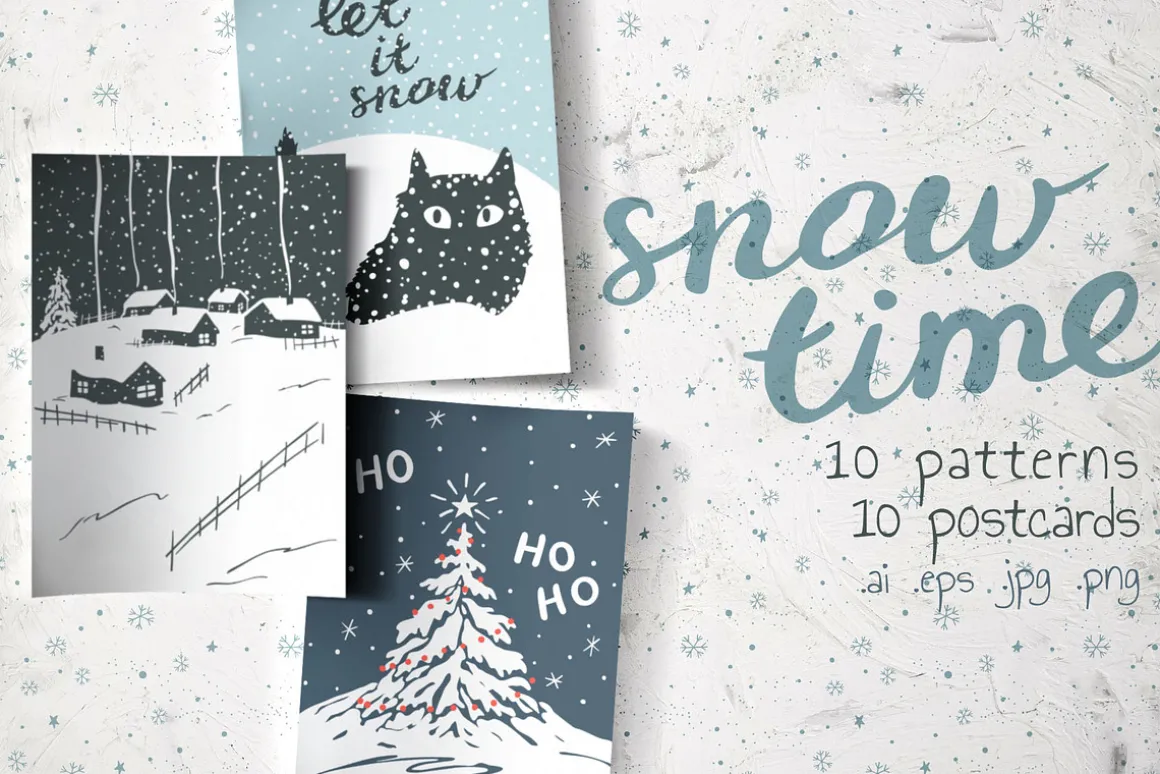 SNOWTIME patterns and illustrations