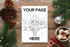 Snowy Winter Page Mockup