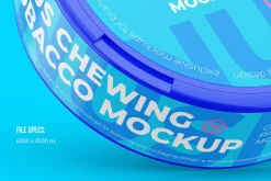 Snus Chewing Tobacco Can Mockup