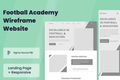 Soccer Academy Wireframe Website