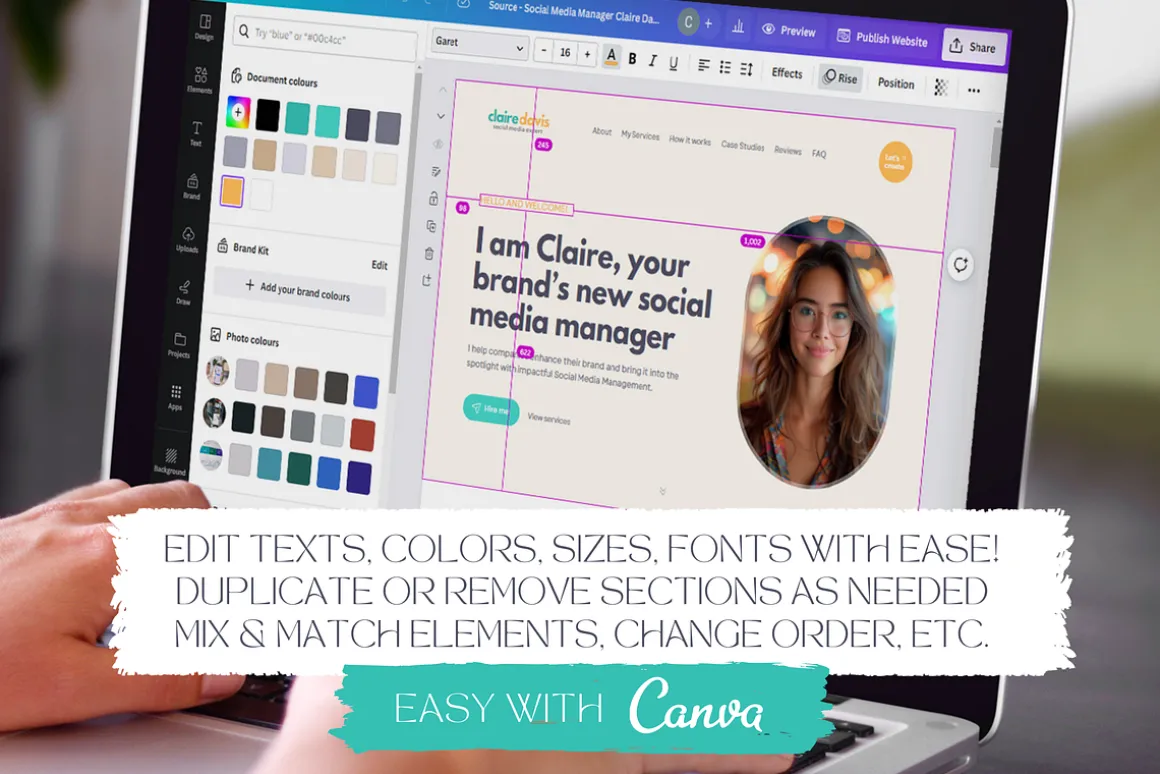 Social Media Manager Canva Website