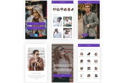 Social Media Mobile App UI Kit (PSD)