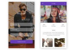 Social Media Mobile App UI Kit (PSD)