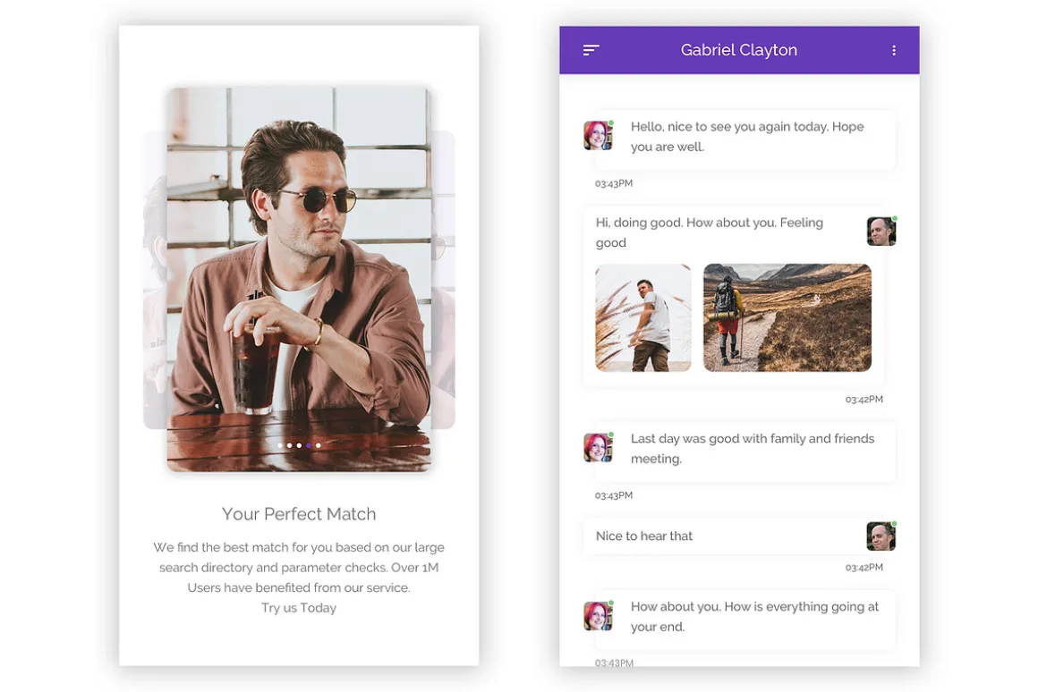 Social Media Mobile App UI Kit (PSD)