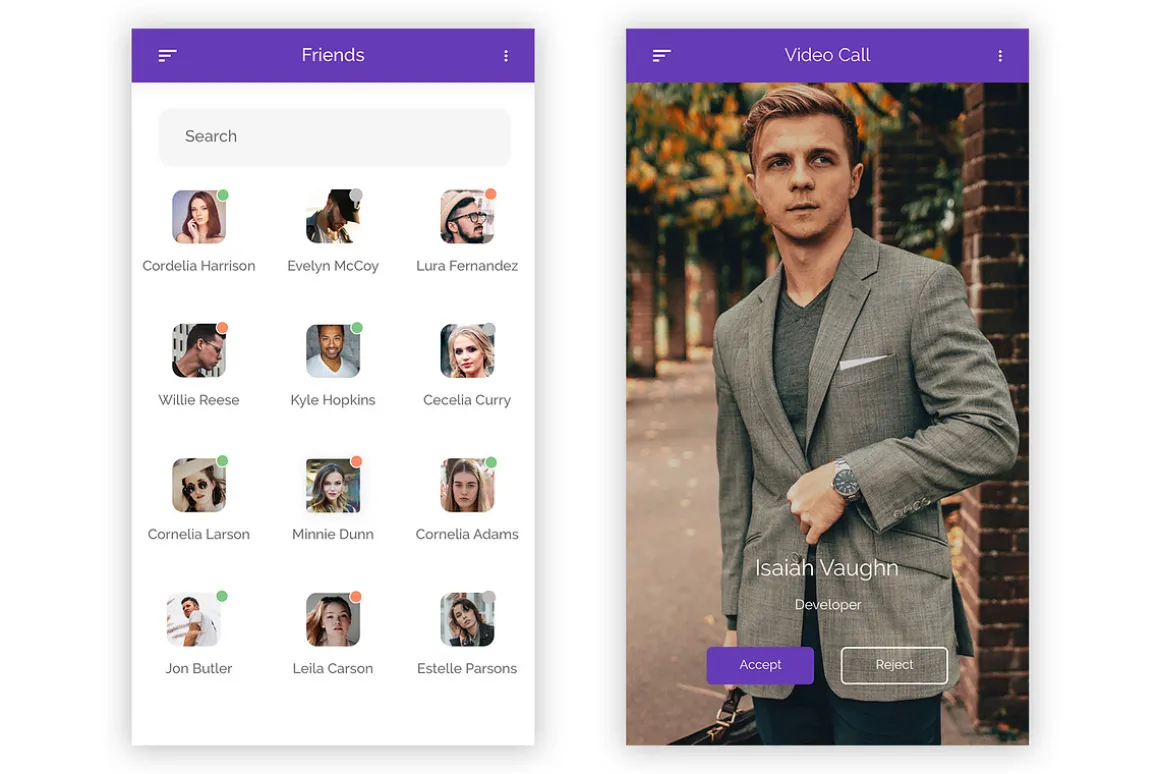 Social Media Mobile App UI Kit (PSD)