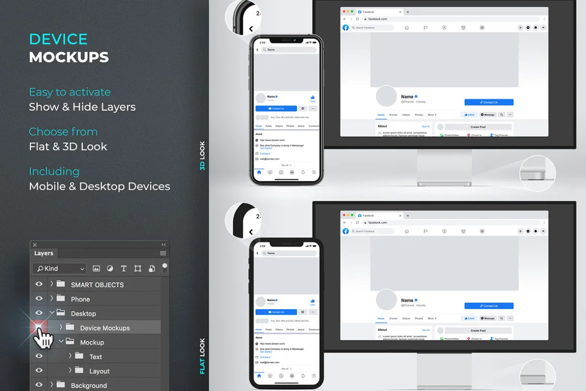 Social Media Mockups Bundle 2020