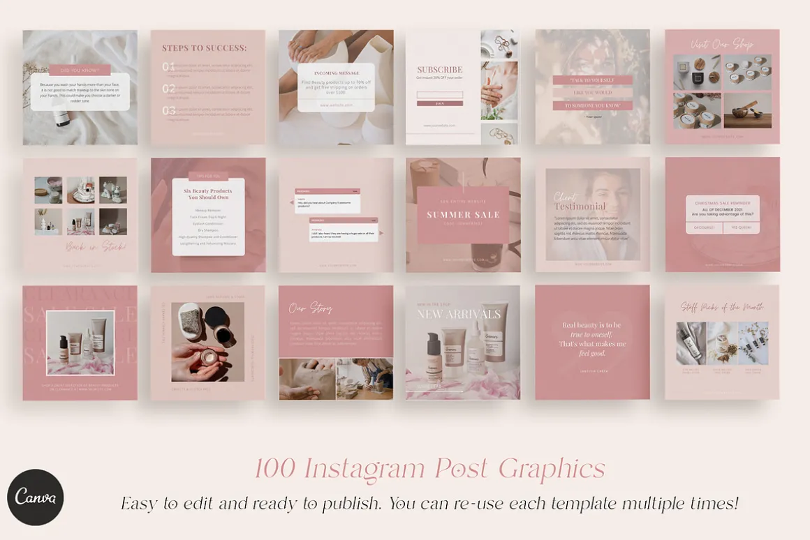 100 Social Media Post Templates