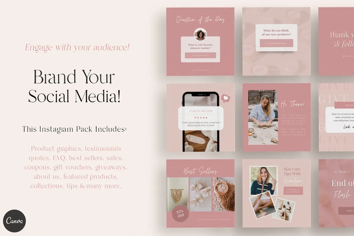 100 Social Media Post Templates