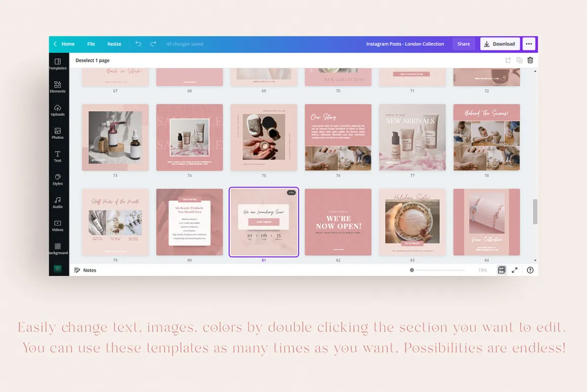 100 Social Media Post Templates