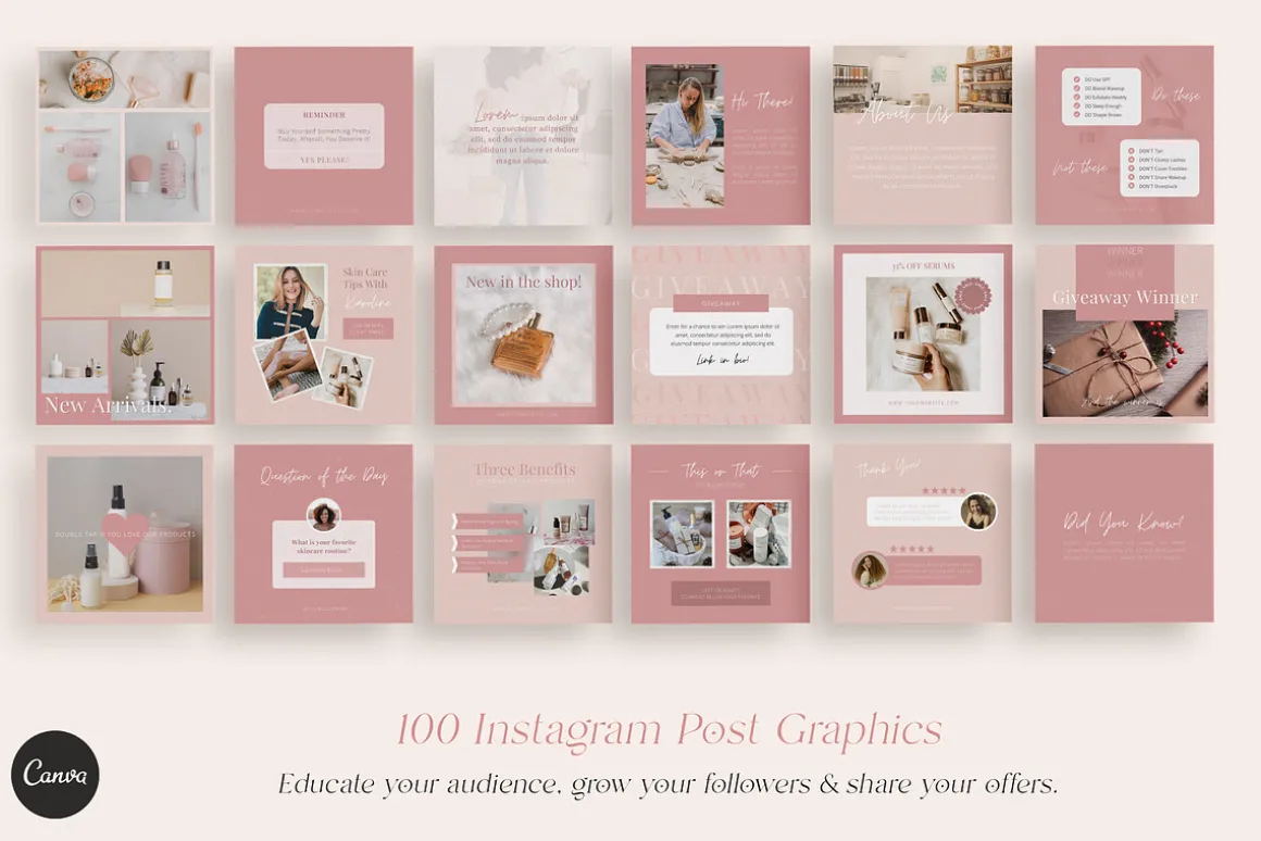 100 Social Media Post Templates
