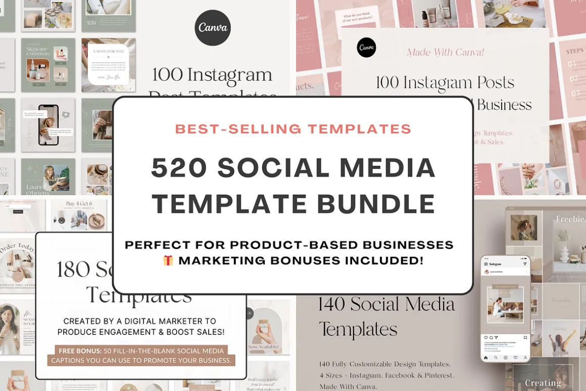 520 Social Media Templates Bundle