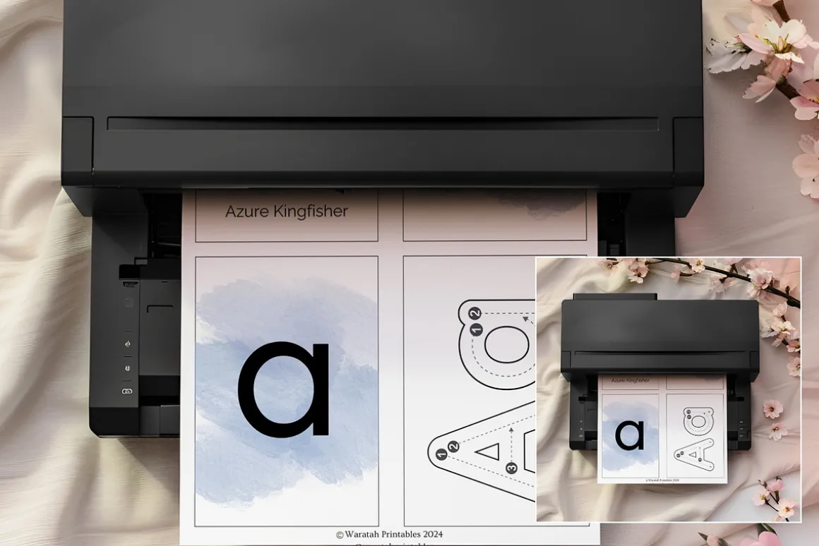 Soft Blush A4 Printer Mockup PR001