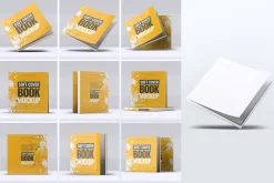 Soft Cover Square Book Mock-Up