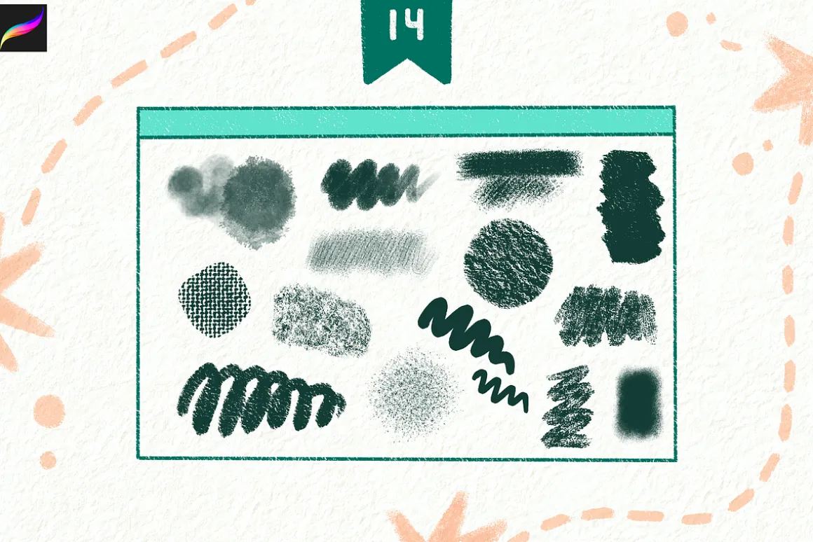 Soft Grit & Chalk Procreate Brushes