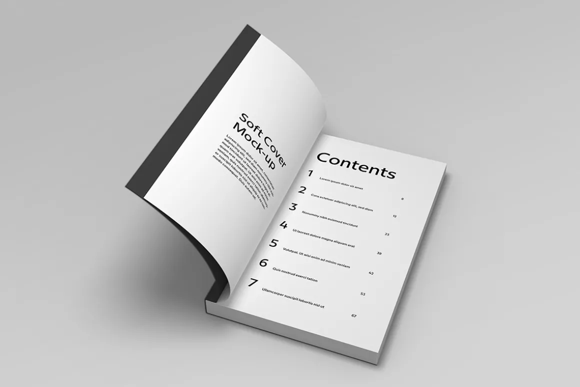Soft Cover Book Mockup