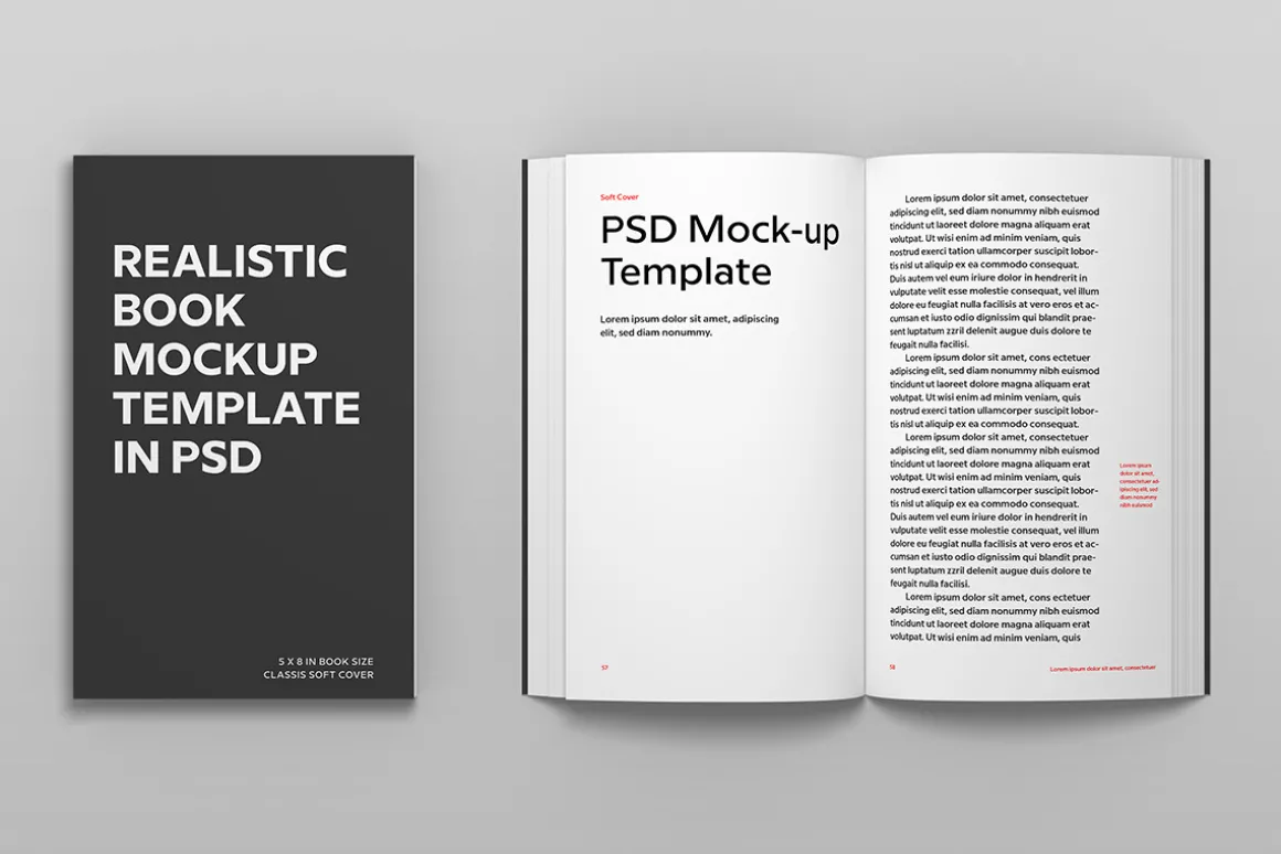 Soft Cover Book Mockup