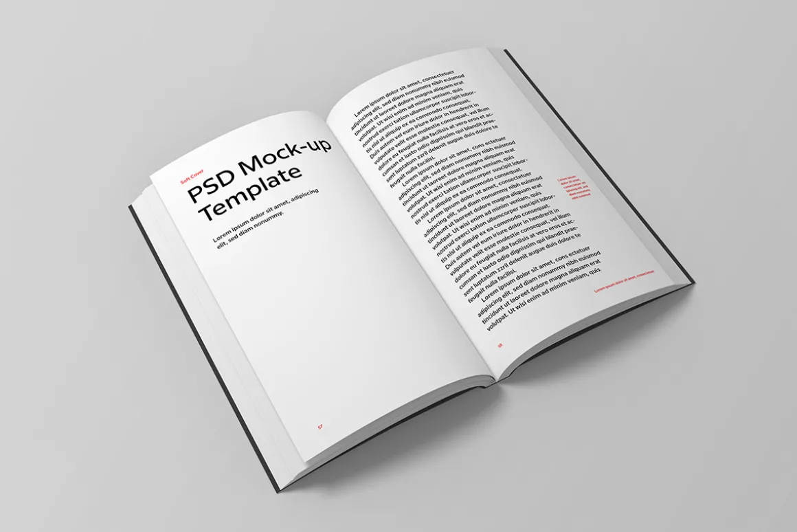 Soft Cover Book Mockup