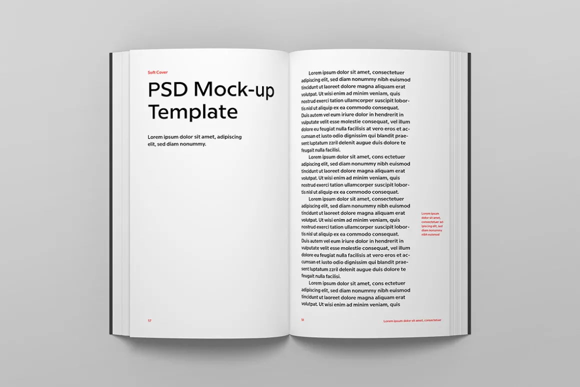 Soft Cover Book Mockup