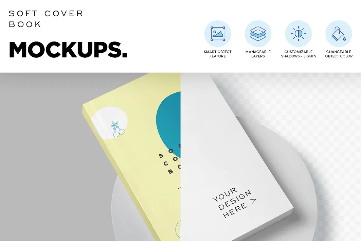Softcover Novel Book Mockups