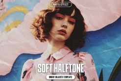 Soft Halftone Photo Effect
