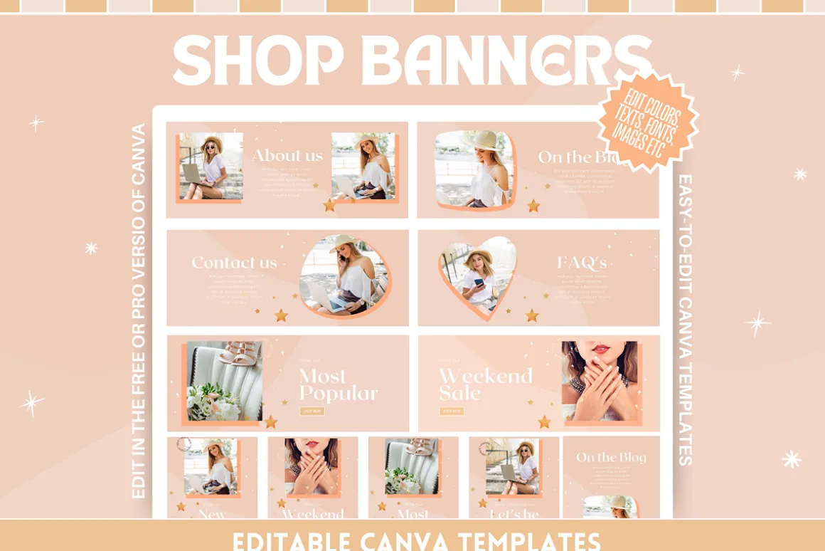 Soft Pastel Shop Banner Templates