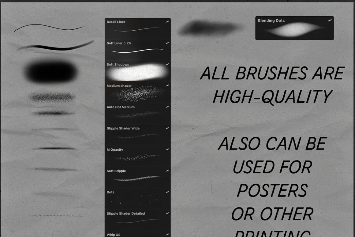 Soft Shading Stipple Brushes