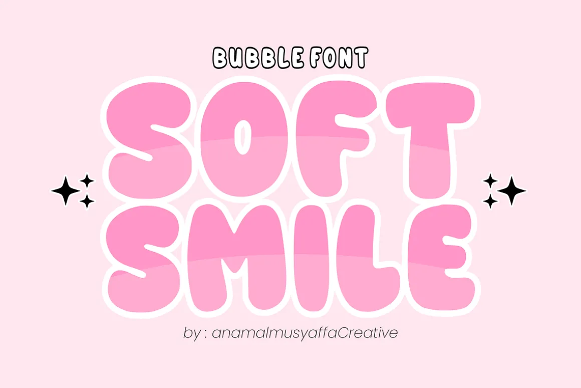 Soft Smile - Bubble Font Display