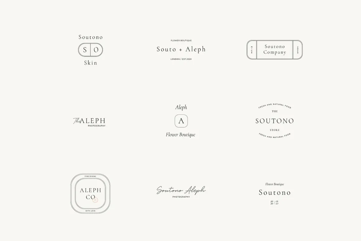 Soutono Minimal Logo Kit Ai,Eps,Psd