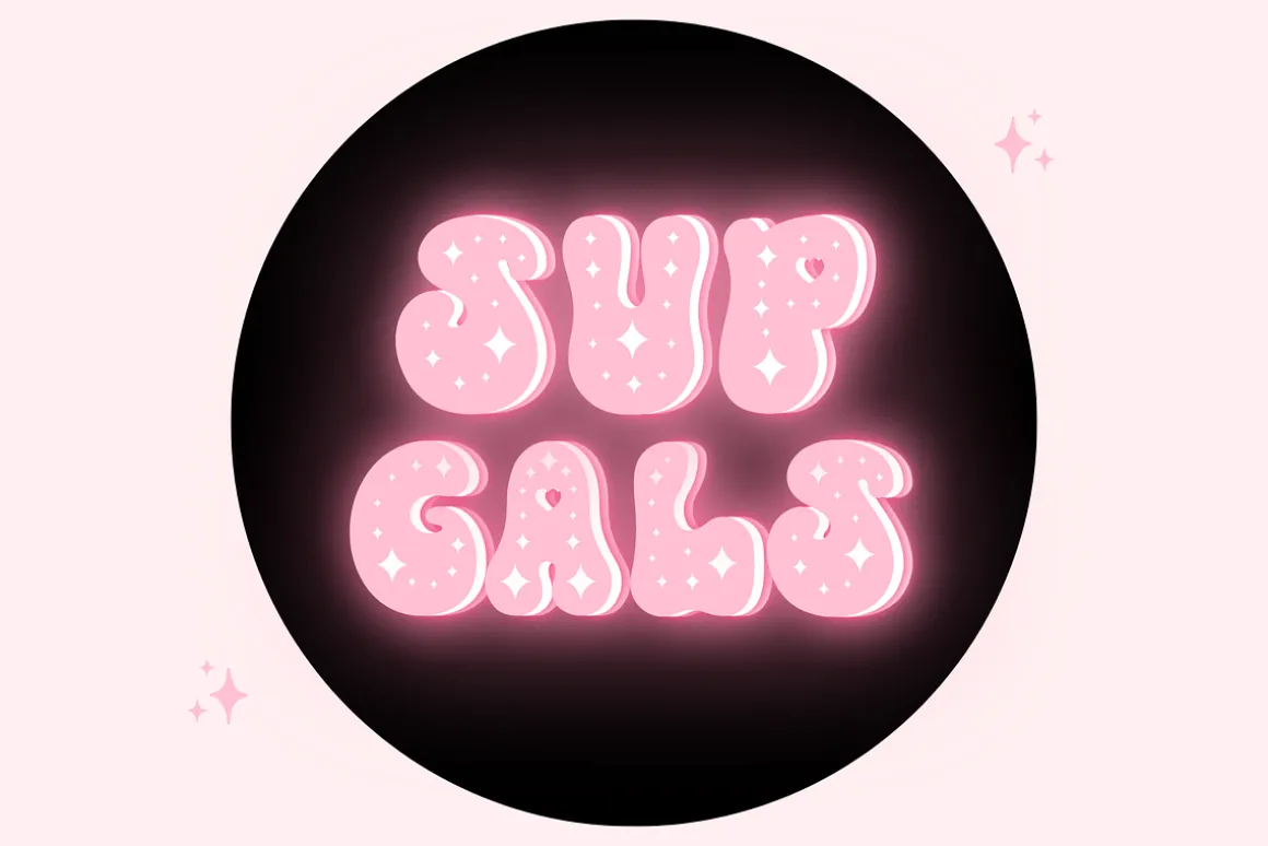 Sparkle Groovy Cute Decorative Font