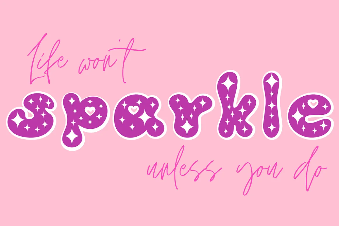 Sparkle Groovy Cute Decorative Font