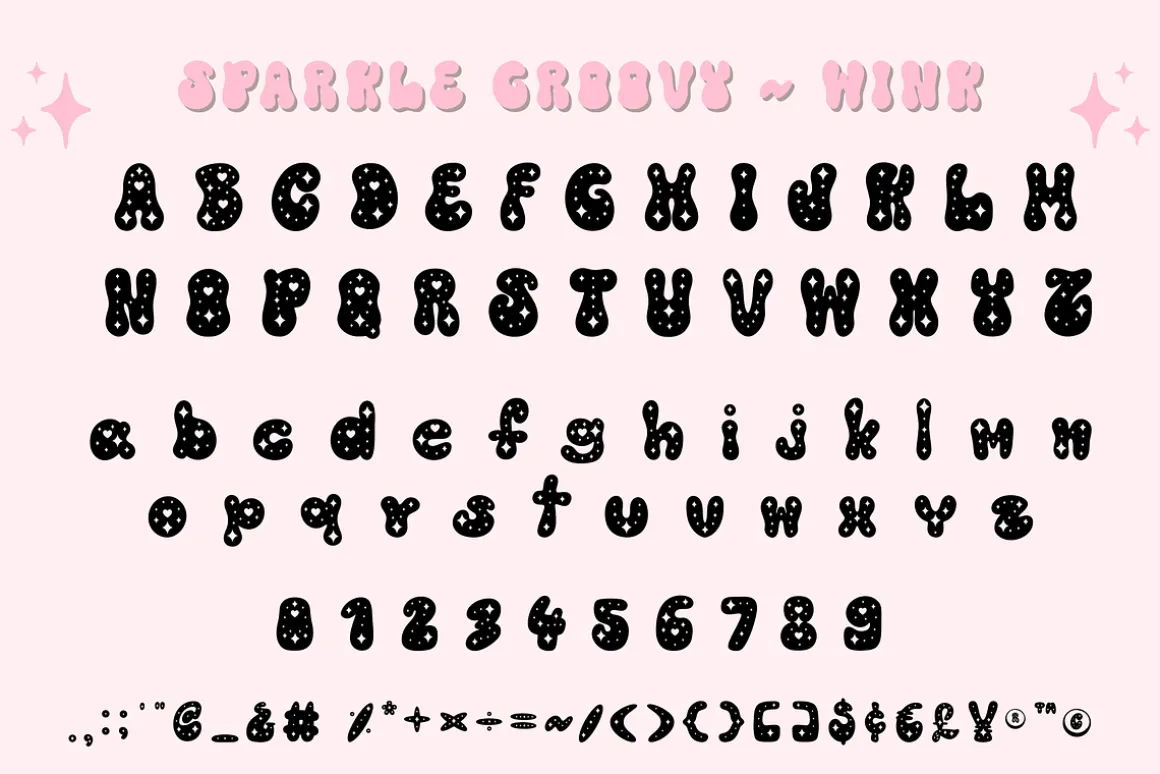 Sparkle Groovy Cute Decorative Font
