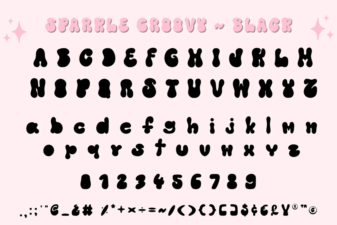 Sparkle Groovy Cute Decorative Font