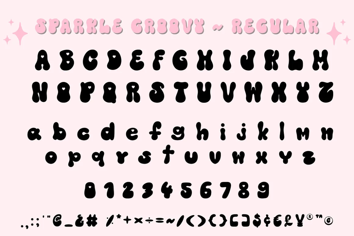 Sparkle Groovy Cute Decorative Font