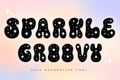 Sparkle Groovy Cute Decorative Font