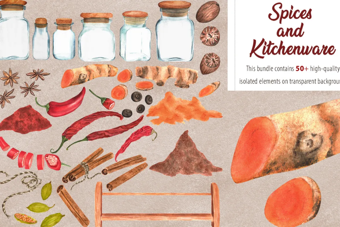 Spices and Kitchenware clipart
