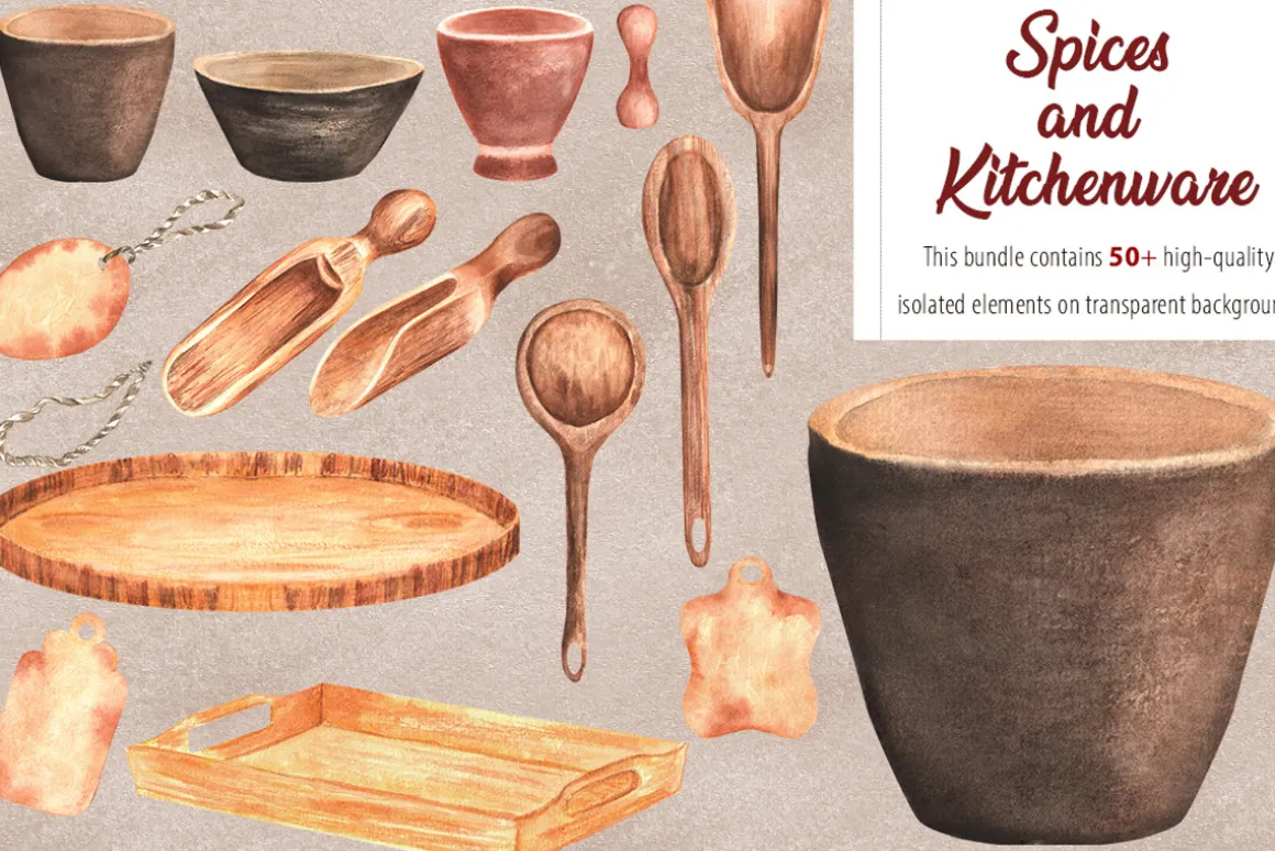 Spices and Kitchenware clipart