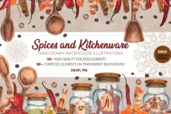 Spices and Kitchenware clipart