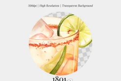 Spicy Paloma Cocktail Illustration
