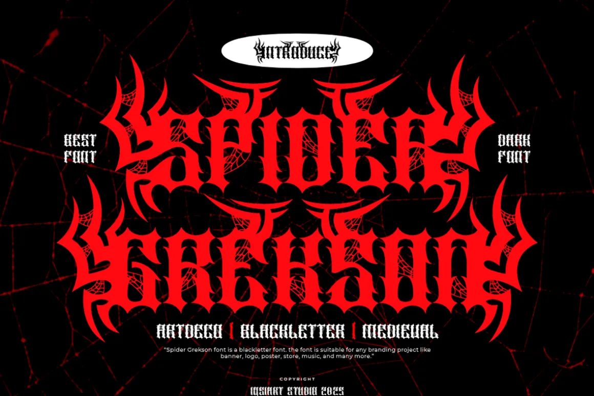 Spider Grekson - Artdeco Font