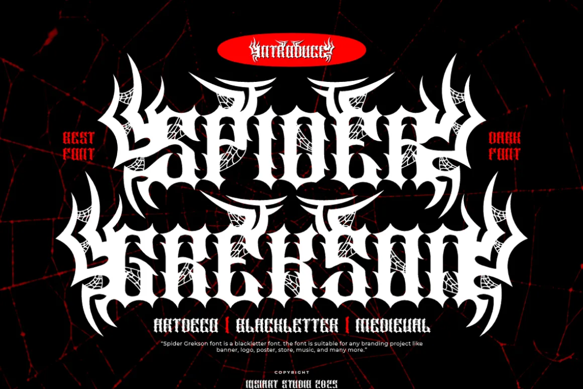 Spider Grekson - Artdeco Font