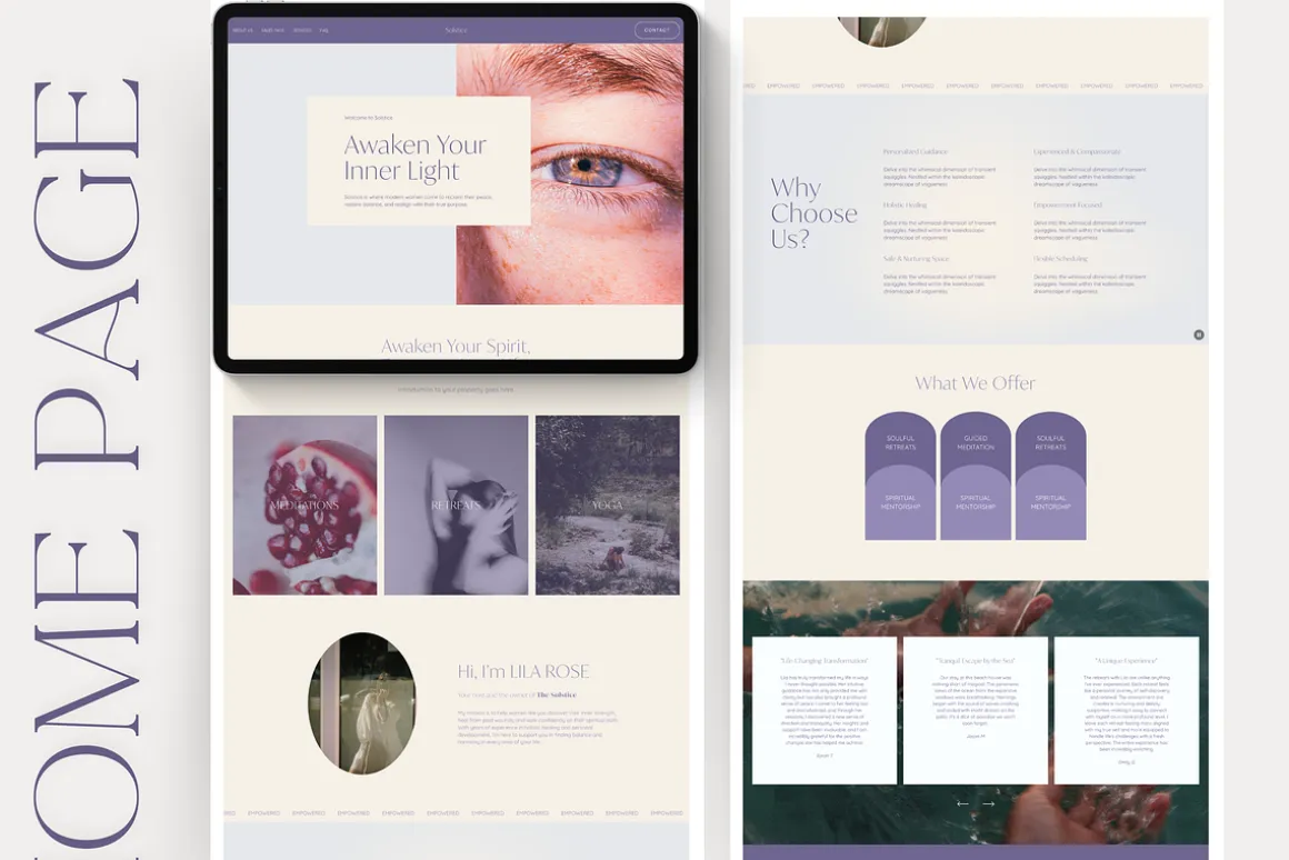 Spiritual Coach Squarespace Website