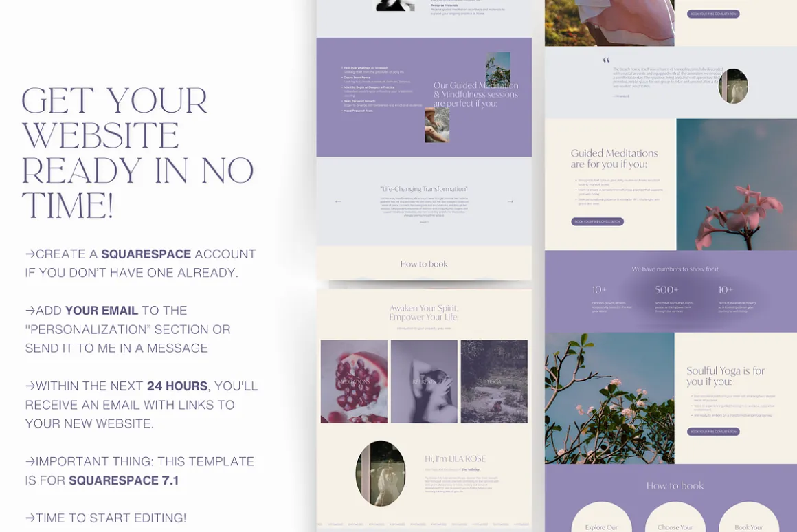 Spiritual Coach Squarespace Website