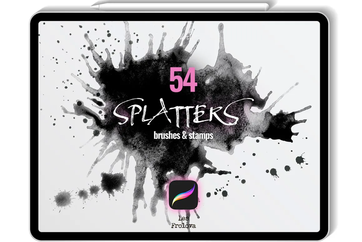 Splatter Brushes for Procreate