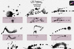Splatter Brushes for Procreate
