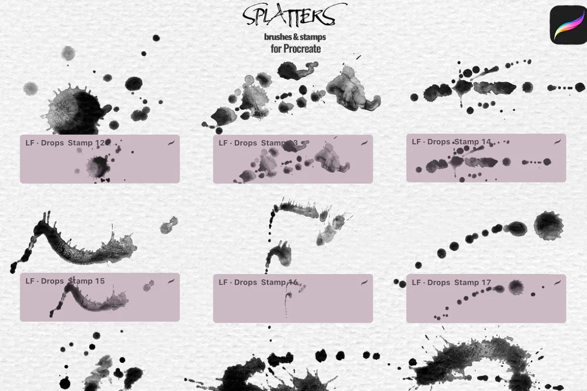 Splatter Brushes for Procreate
